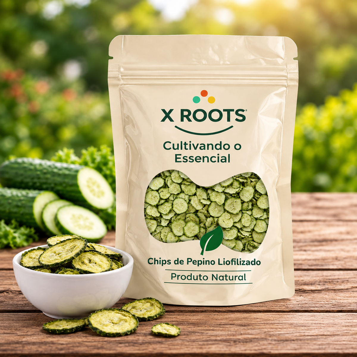 Chips de Pepino Liofilizado X Roots