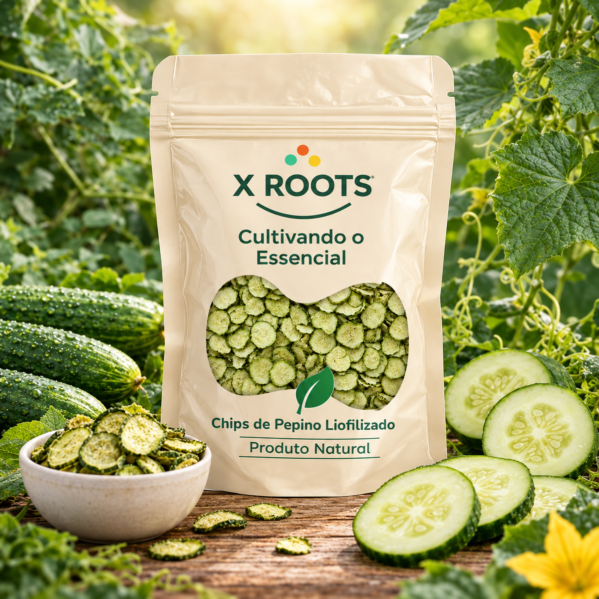 Chips de Pepino Liofilizado X Roots